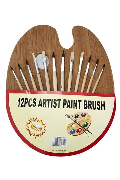 Weather Forecast Set de 12 pensule pentru acrilic și acuarelă cu ulei din păr de cal Set de paletă de vopsea cin550