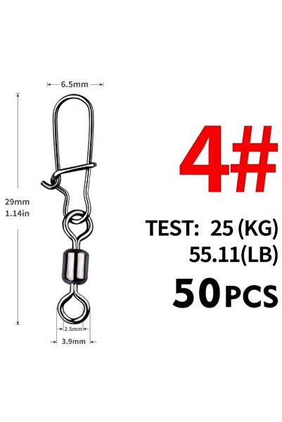Choice مقاس 4 29 مم 25 كجم موصل ملحقات صيد سمك البايك من ميريديث 50 قطعة محمل...