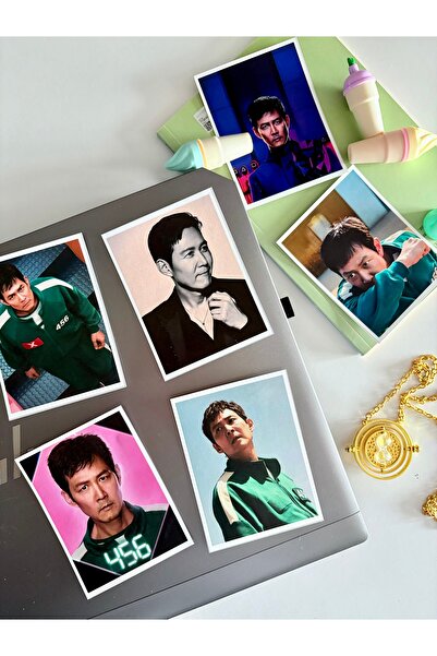 Pankart Evi Joc de calmar Seong Gi-hun Jucător 456 - Set de 6 autocolante