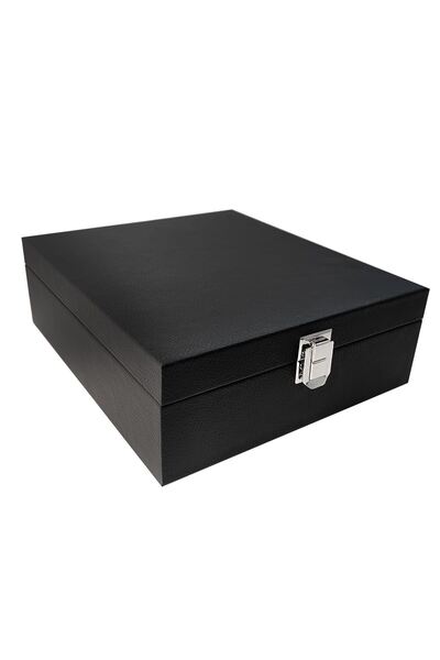 Chavin Black Leather 9-Piece Watch Box st9-27