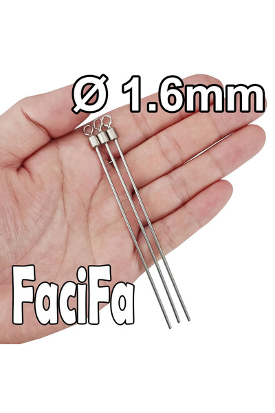 facifa 1.6 مم 20 قطعة من أسلاك الفولاذ الصلب الطويلة لصيد الأسماك دوارة 201 م...