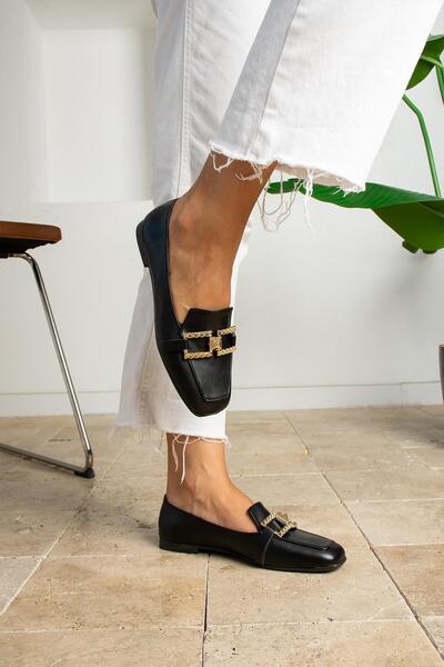 ZENNESHOES Randy Women's Black Leather Ballerinas