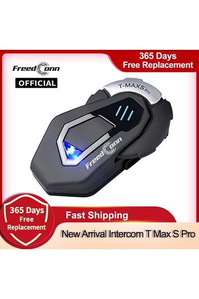 FreedConn 1 قطعة سماعة رأس خوذة دراجة نارية جديدة من FreedConn مزودة بتقنية البلوتوث وموسيقى FM ومقاومة للماء وسماعات رأس خوذة الدراجات النارية