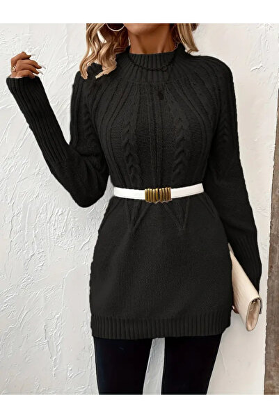 HAZEGO Γυναικεία μακρυμάνικη πλεκτή μπλούζα με ημιζιολόγιο