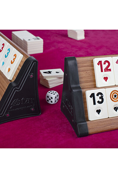Alpsan Lotus Star Okey Vip Ahşap Okey Takımı Rummy Set
