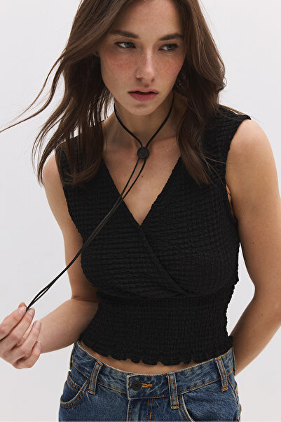 No Matter What Drawstring V-Neck Bodysuit
