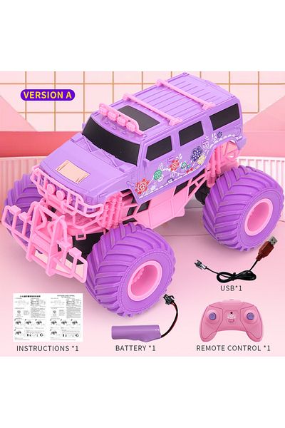 Choice A-Hummer JJRC Barbie RC Car Pink Pickup Truck Electric Climbing Drop-resistant Stunt Remote Control