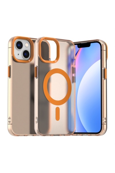 Rivor Apple iPhone 13 & iPhone 14 Kılıf Kamera Çıkıntılı Magsafe Ve Kenarları...