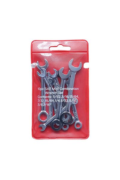 Choice 10 pcs Inch Mini Wrench Set Metric or Inch Ignition Wrench Sets Open and Box End Wrench Set Small Wr