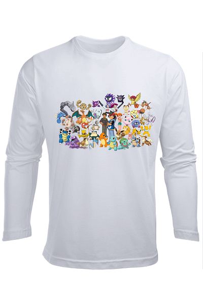 Efendioğlu Design Personaje de desene animate din echipa de frasin și rachetă cu mâneci lungi, toate sunt tricou personalizat pentru copii Efendioglu Design