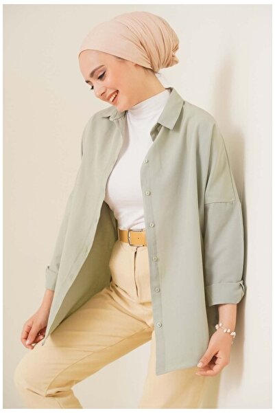 bcstylshfashion Oversize Basic Tesettür Gömlek
