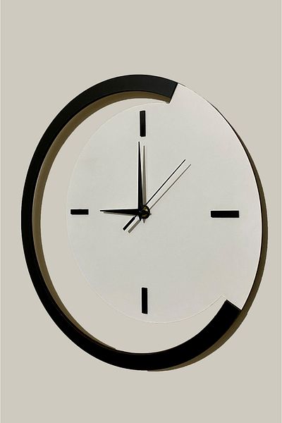 İnfigo Concept 42 cm Decorative Wooden Green Wall Clock - Moon