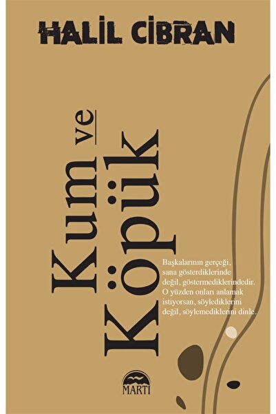Martı Yayınları Kum Ve Köpük
