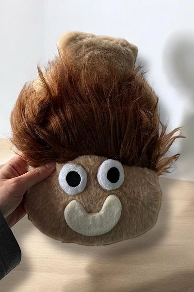 TAKIŞTIR Plush Hot Water Bag with Brown Monster Figure