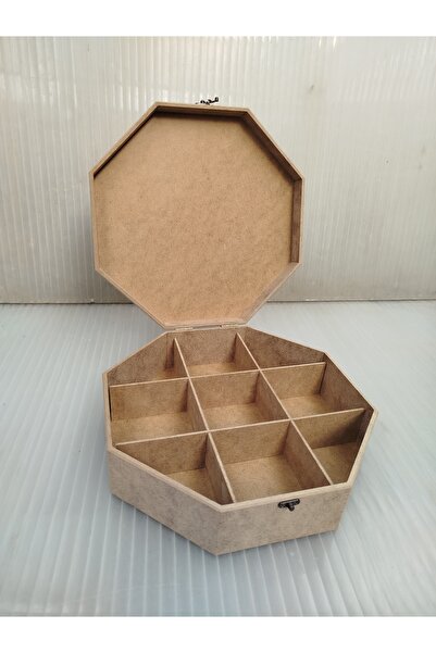 Güllü Ahşap صندوق خشبي متعدد الأغراض قابل للطلاء 8gen مع أقسام (29X29)