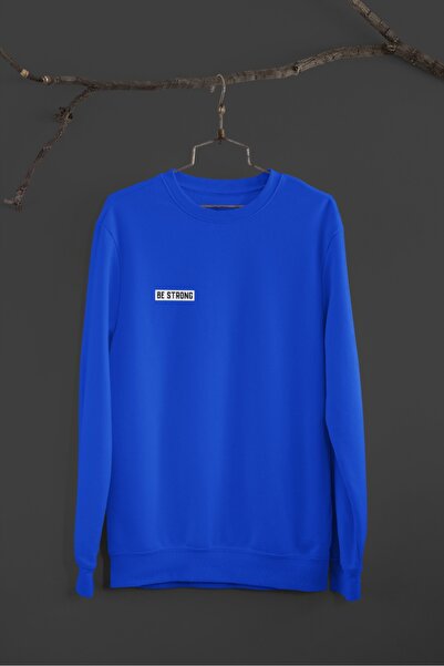 Butik Hanorac unisex cu mânecă lungă, cu 2 fire BE STRONG Transfer B cu impri...