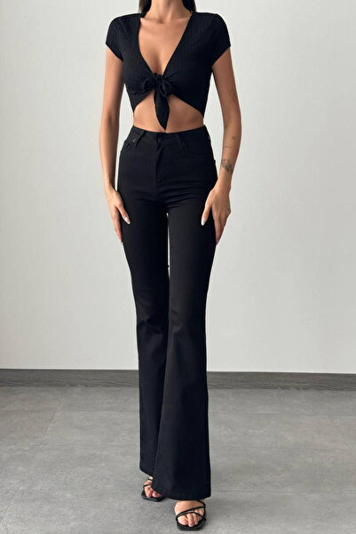 WODDİ بنطال جينز مميز من التسعينيات - جيسيكا فلورا باميلا، فالينتي أسود لامع،...