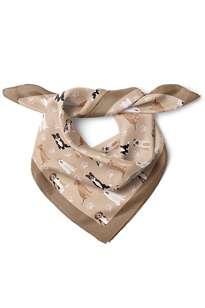 nehir eşarp Dog Patterned Bandana