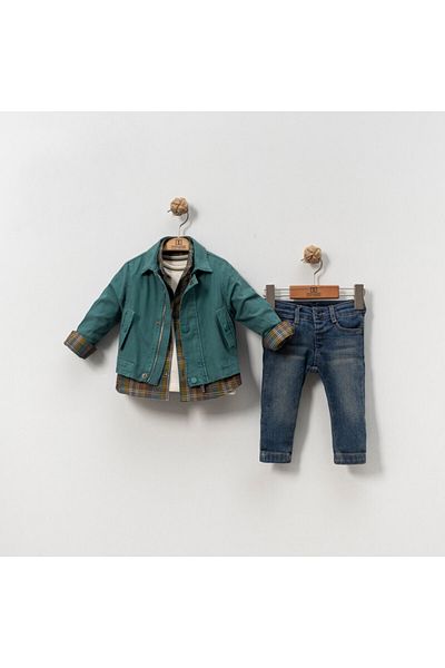 xo kids moda Boy's Top and Bottom Set 6-36 Months Model 4226