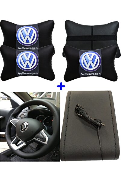 AYAZGRUP Volkswagen Taigo Serisine Uyumlu Dikmeli Direksiyon Kılıfı+2'Li Oto ...