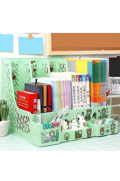 Choice 4 bars pen container Multi-color file rack folder storage box desktop file box multi-functional file