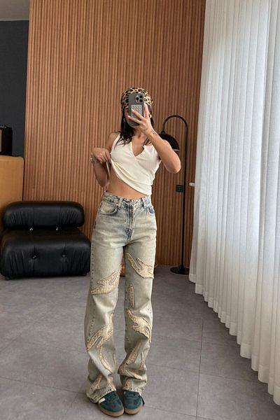 DENİKK ΤΡΕΝΔΙΑ ΕΙΚΟΝΙΚΟ ΣΧΕΔΙΟ BAGGY JEAN ΤΖΙΝ ΠΑΝΤΕΛΟΝΙ