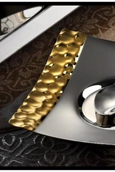 Tiamo Honeycomb Tea Plate Gold / 6 Persons