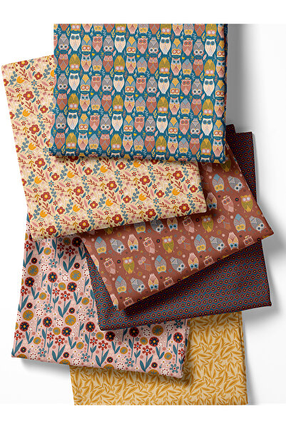 FabricMarket 6 bucăți 50x50 cm bumbac 100% set de țesături patchwork – pentru...