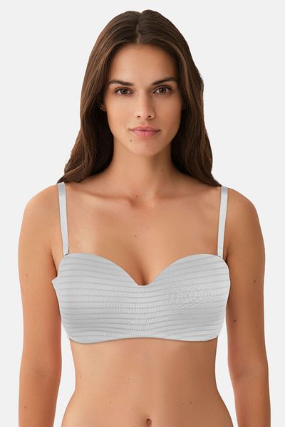 Liza Sutien cu sârmă Lotus alb - Jacquard și fără suport pentru femei
