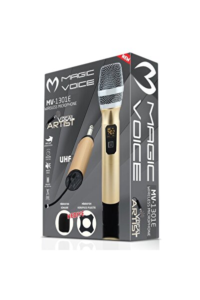MagicVoice MV-1301E UHF Ekranlı Kablosuz 1 El Telsiz Mikrofonu