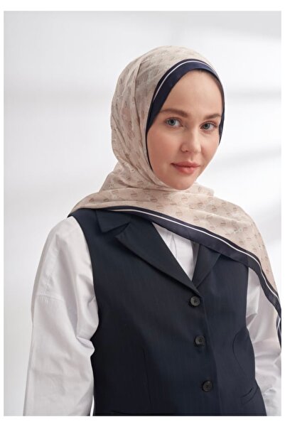 ARMANDA Monogram Desen Ithal Vual Ipek Şal