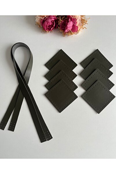 zg hobi aksesuar مجموعة حقائب منسوجة بنمط مربعات لون كاكي