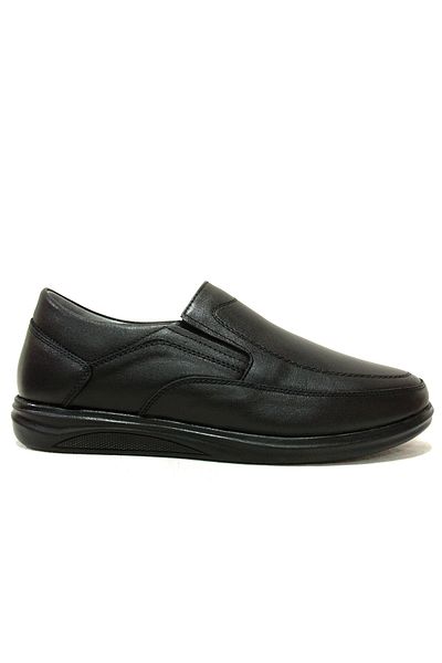Fancy Black Laceless Anatomical Comfort Men's Shoes