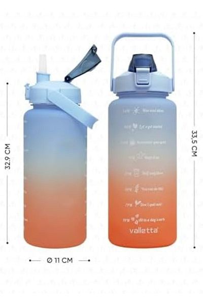 STOREMAX Sellbuystore Eldorado Set of 3 Bpa Free Motivational Water Bottle Blue Water Bottle,Water Bottle,