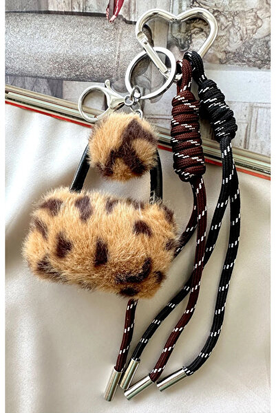 Kairon Accessories Leopar Desenli Mini Çanta Şekilli Çanta Süsü Çanta Charmı ...