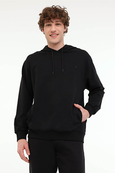 lumberjack Mb Sn73 Hoodie 5fx Μαύρο ανδρικό φούτερ