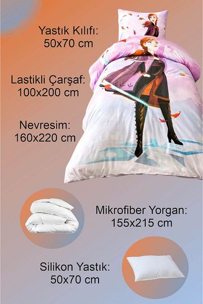Taç Disney Frozen Licensed Duet Personality Duvet Cover + Quilt + Pillow