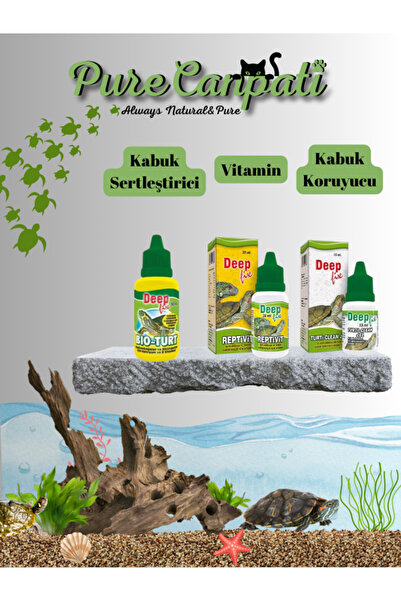 PureCanpati Kaplumbağa Bakım Seti(Vitamin,Kabuk ve Su Düzenleyici)