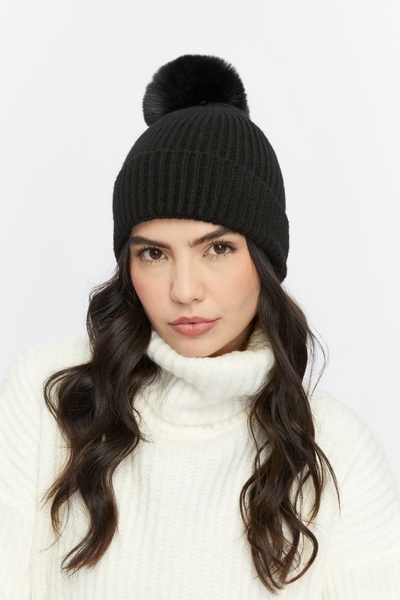 SOFT AKSESUAR PONPONED BEANIE