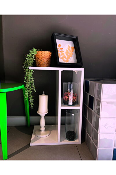 bravev Yan C Sehpa Komodin Raf Beyaz