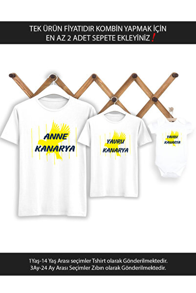 Tshirthane Anne Yavru Kanarya Oğul Kız (TEK ÜRÜN FİYATIDIR KOMBİN YAPMAK İÇİN...