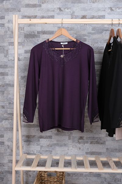 MUSTÜN Lace Collar Blouse