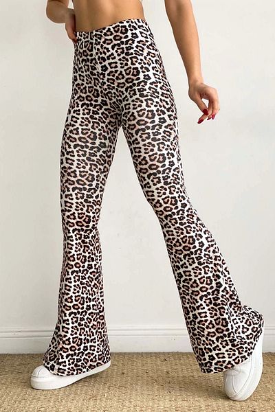 LEOPAR Girl's Spanish Flare Leg Leopard Pants