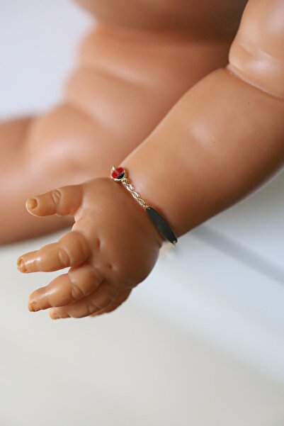 Yenigün Kuyumculuk 14 Ayar Altın Uğur Böcekli Çocuk Künyesi