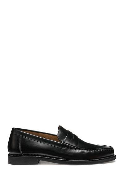Geox Black Leather Brushs.Lea Casual Loafer - U55Hvb00038C9999