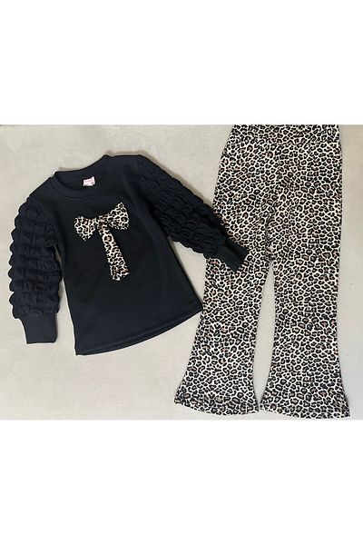 SANTRALBEBE Set cu imprimeu leopard pentru fetiță