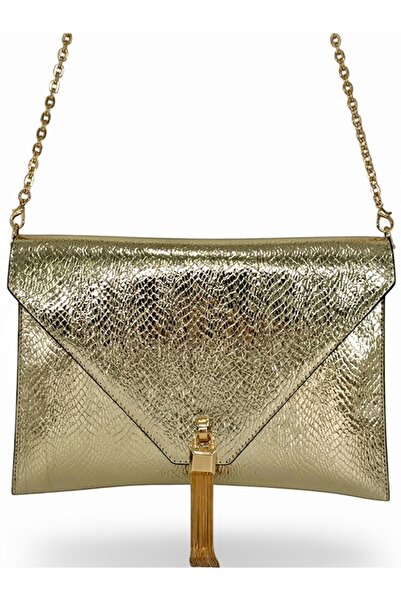 Evident Women's Clutch & Clutch Bag with Printed Gold Chain Strap