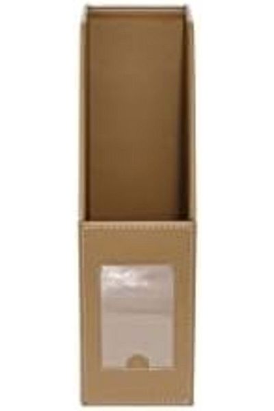 STOREMAX Lvnmblya Magazine Holder Faux Leather Table Top Document/File Organizer 23 * 30 * 9 Cm. Mink Shop Deesin