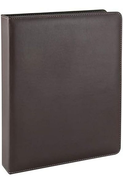STOREMAX Muartshop 534K A4 Faux Leather Back 4 cm 2 Ring Elite Folder Brown, A4 871301