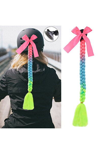 TAM TARZ Cască de motocicletă Acm15 împletită și coadă de cal